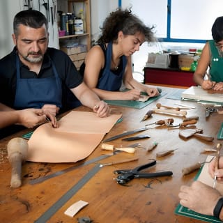 Taller de marroquinería en el Rastro de Madrid 2