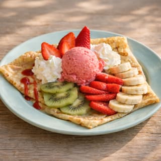 Waffle Barcelona: crepe + bebida o batido 1
